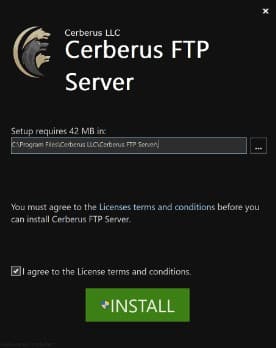 Cerberus FTP Server Installing