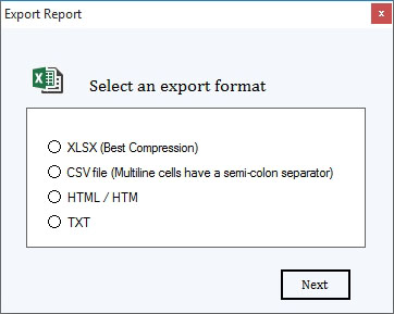 Export File types