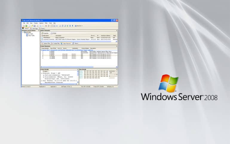 Howto Monitor Network Traffic Windows Server 2008 using NetMon