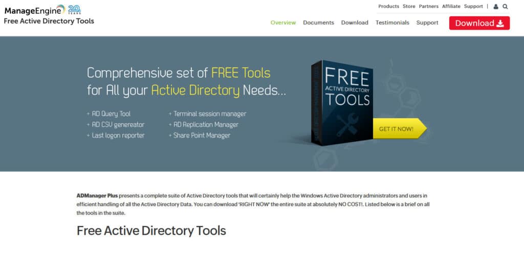 ManageEngine Free Active Directory Tools