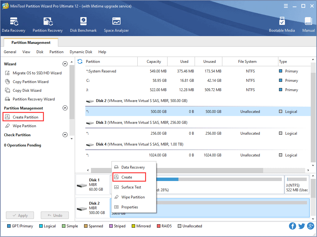 Minitool Partition Wizard Dashboard