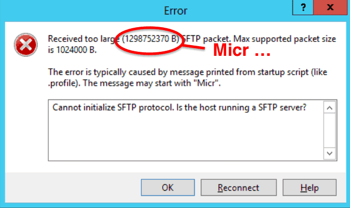 Reading the Message Output returned by the SFTP server