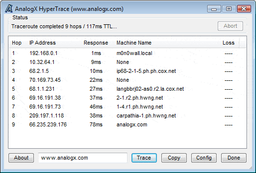 HyperTrace screenshot