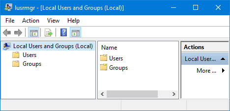 Local Users and Groups snap-in