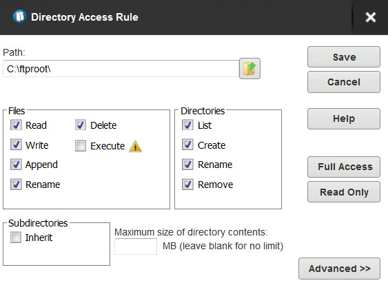 Directory Access Rule